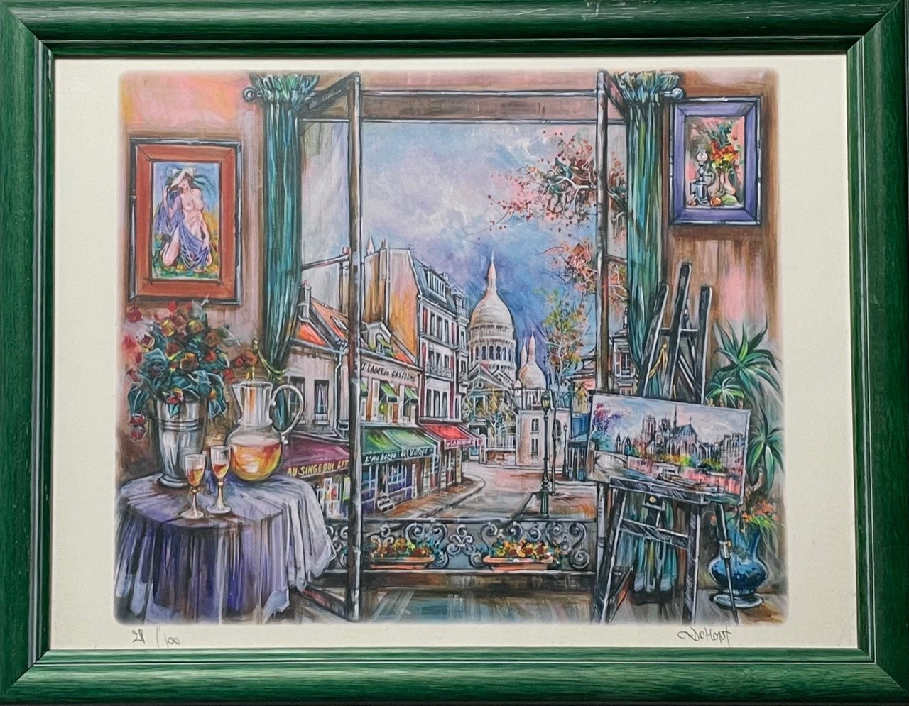 MON ATELIER A MONTMARTRE - DUMONT Claude (1938 - ) - Granolithographie