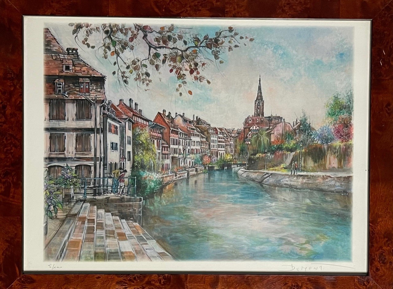 CANAL FLEURI ( STRASBOURG) - DUMONT Claude (1938 - ) - Granolithographie