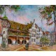 COLMAR : LA PLACE ET L ANCIENNE DOUANE - DUMONT Claude (1938 - ) - Huile sur toile