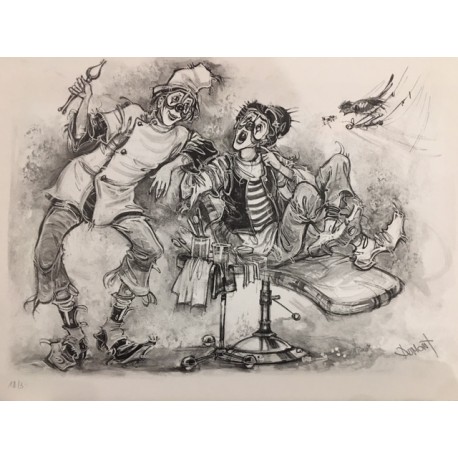 LE CLOWN DENTISTE - DUMONT Claude (1938 - ) - Granolithographie