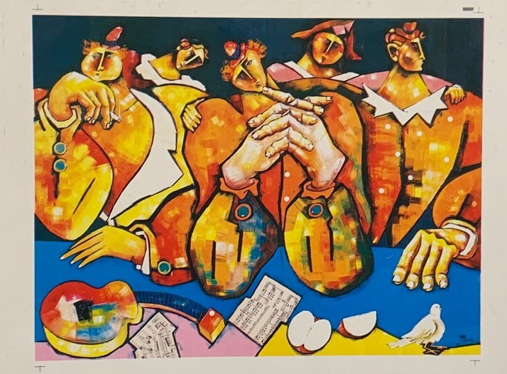 LES AMIS - COOK Juan (1948 - ) - Granolithographie