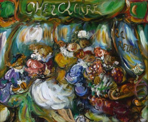 CHEZ CLAIRE - MICHAUD Herick (1954 - ) - Huile sur toile