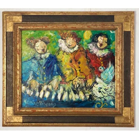TRIO - MICHAUD Herick (1954 - ) - Huile sur toile