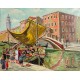 LE MARCHAND DE FRUITS A VENISE, Huile sur toile par Marina SEDRAC