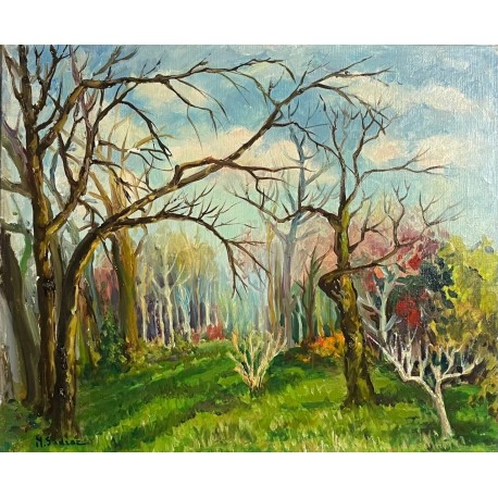 SOUS BOIS, Huile sur toile par Marina SEDRAC