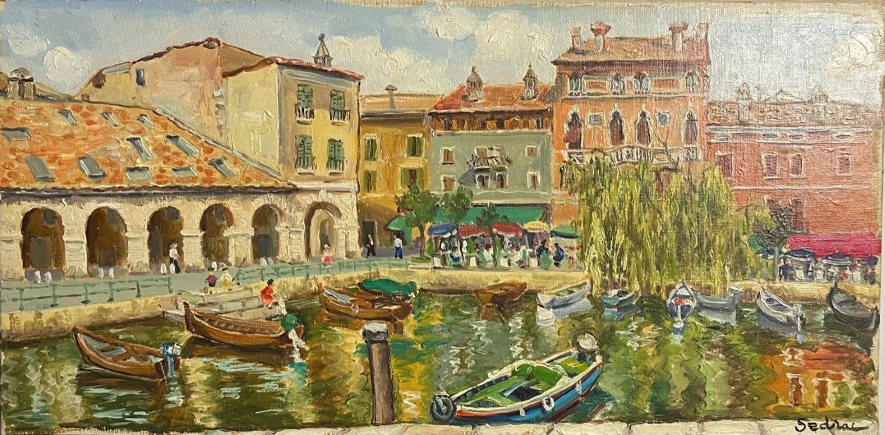LE PORT - SEDRAC Marina (1919 - 1999) - Huile sur toile