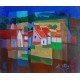 PAYSAGE D ILE DE FRANCE - ORTEGA Aurélien (1926 -2014) - Huile sur toile