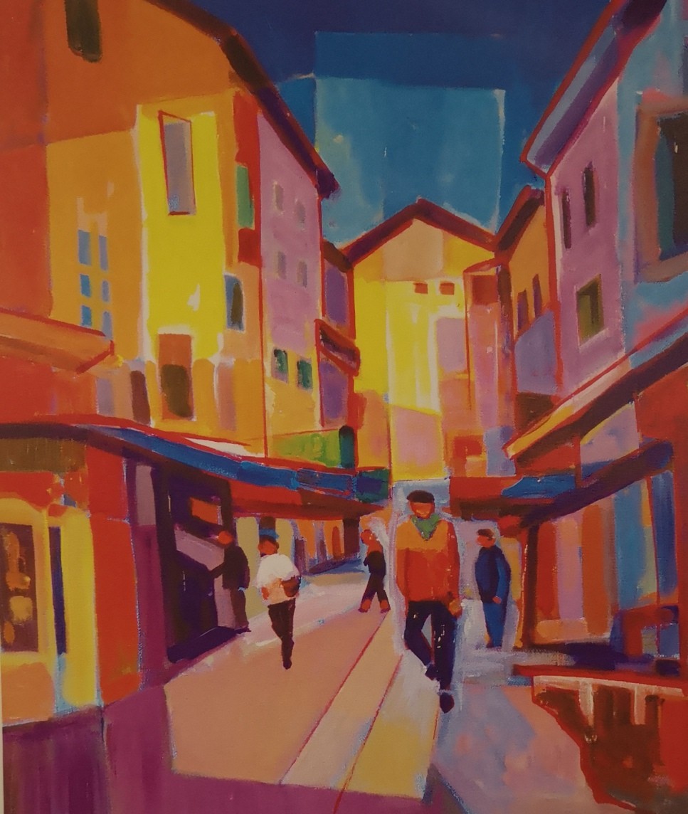 RUELLE A BANDOL - ORTEGA Aurélien (1926 -2014) - Granolithographie