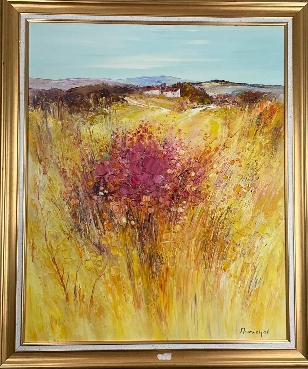 CHAMP FLEURI - MARECHAL Francis (1952 - ) - Huile sur toile