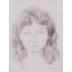 JEUNE FILLE BRUNE - HINSBERGER Alexis (1907 - 1996) - Dessin