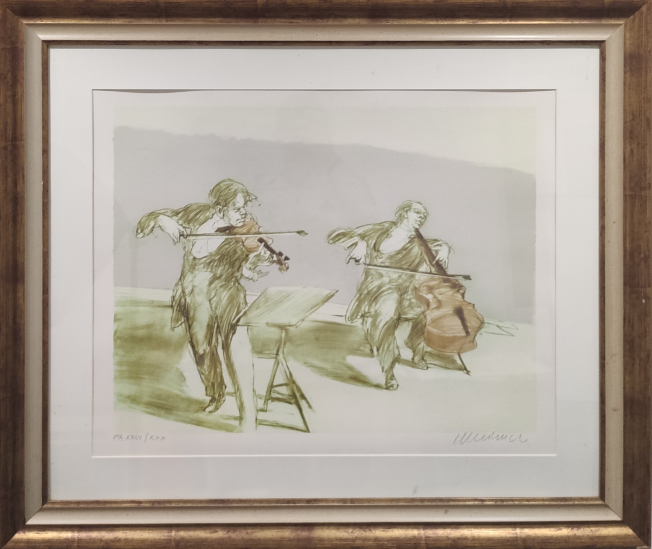 LES MUSICIENS - WEISBUCH Claude (1927 - ) - Lithographie