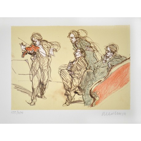 L'AUDITION - WEISBUCH Claude (1927 - ) - Lithographie