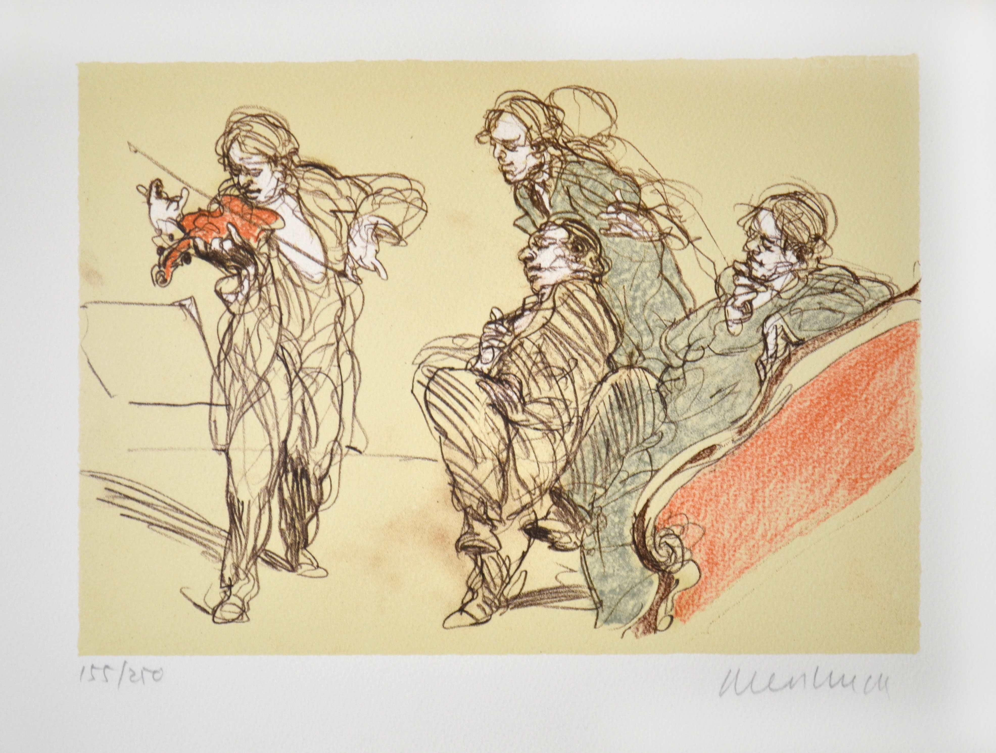 L'AUDITION - WEISBUCH Claude (1927 - ) - Lithographie