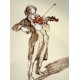 LE VIOLONCELLISTE - WEISBUCH Claude (1927 - ) - Lithographie