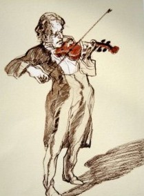 LE VIOLONCELLISTE - WEISBUCH Claude (1927 - ) - Lithographie