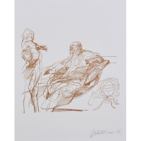 ECHANGE A LA MAPPEMONDE - WEISBUCH Claude (1927 - ) - Lithographie
