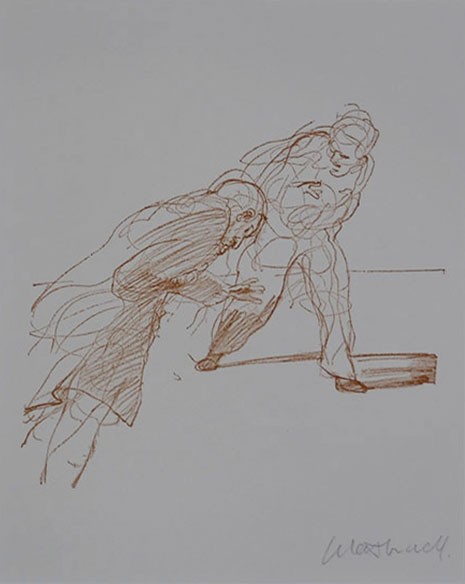 L'ENTRAIDE - WEISBUCH Claude (1927 - ) - Lithographie