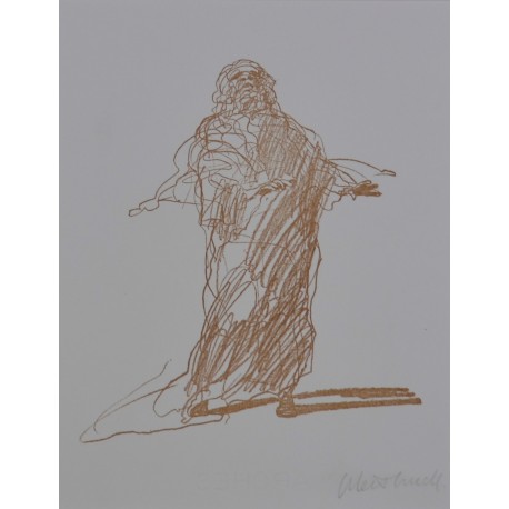 PERDU DANS SES PENSEES - WEISBUCH Claude (1927 - ) - Lithographie