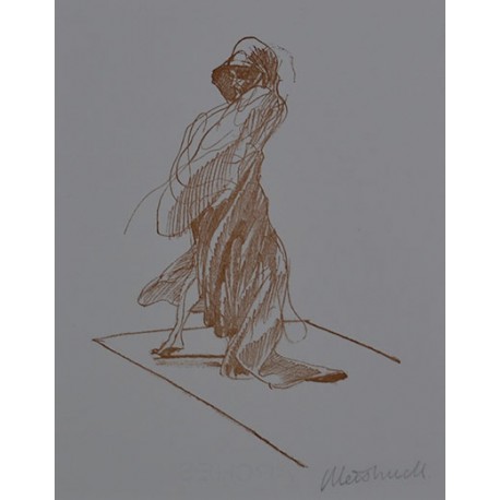 L HOMME A LA CAPE - WEISBUCH Claude (1927 - ) - Lithographie