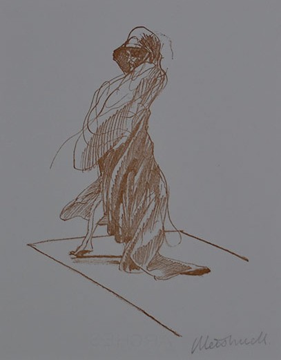 L HOMME A LA CAPE - WEISBUCH Claude (1927 - ) - Lithographie