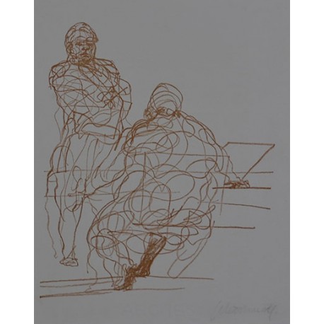 DISCUSSION - WEISBUCH Claude (1927 - ) - Lithographie