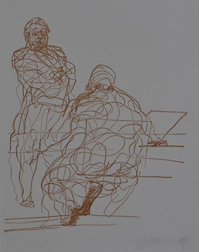 DISCUSSION - WEISBUCH Claude (1927 - ) - Lithographie