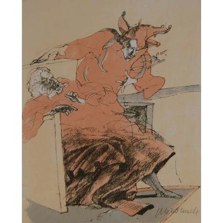 PERSONNAGE MALEFIQUE - WEISBUCH Claude (1927 - ) - Lithographie