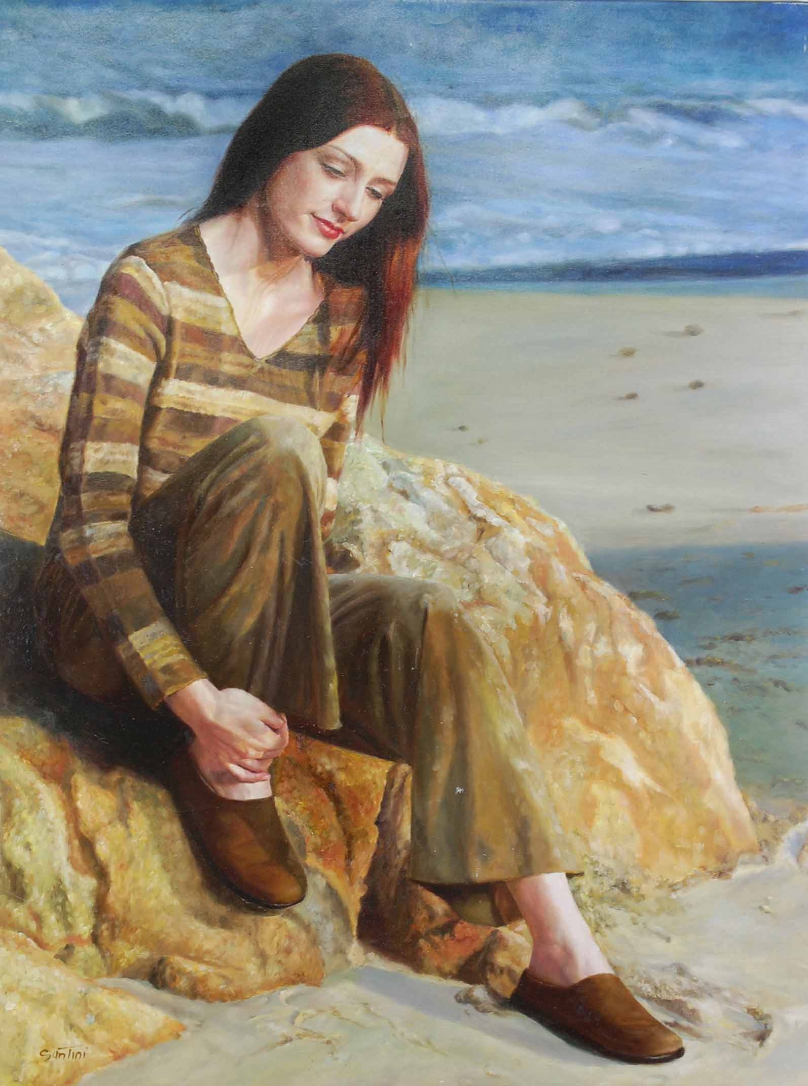 FEMME A LA MER