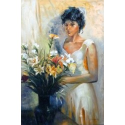 FEMME AU BOUQUET