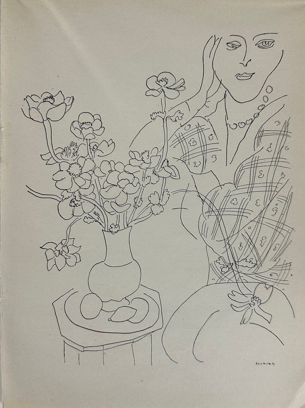 FEMME AU VASE DE FLEURS