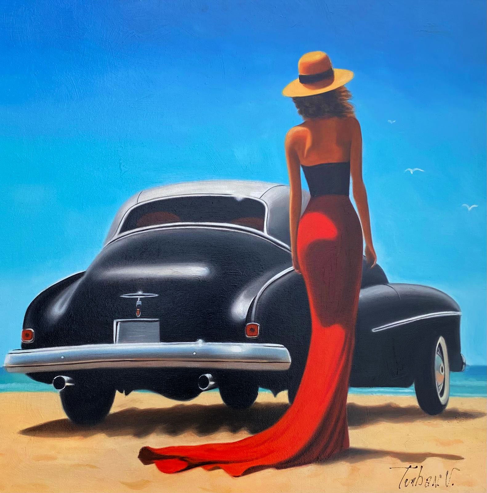 L’ÉLÉGANTE À LA VOITURE NOIRE