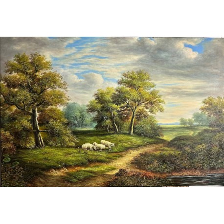 PAYSAGE AUX MOUTONS