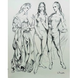 LES TROIS GRACESFOUJITA Tsuguharu Léonard (d'après) (1886 - 1968)