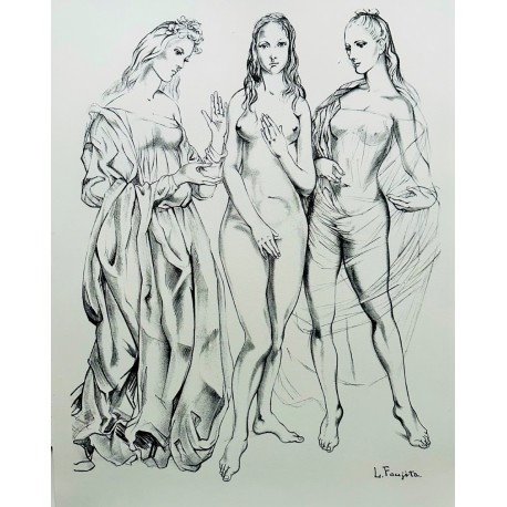 LES TROIS GRACESFOUJITA Tsuguharu Léonard (d'après) (1886 - 1968)