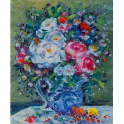 VASE AU DRAGON FLEURI