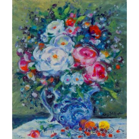 VASE AU DRAGON FLEURI