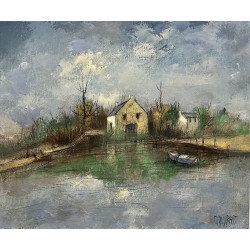 PAYSAGE À LA BARQUE