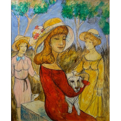 Femme et son chien