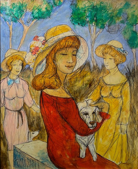 Femme et son chien