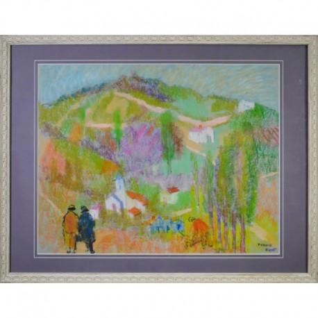 BERT Yvonne couple avançant vers un grand paysage