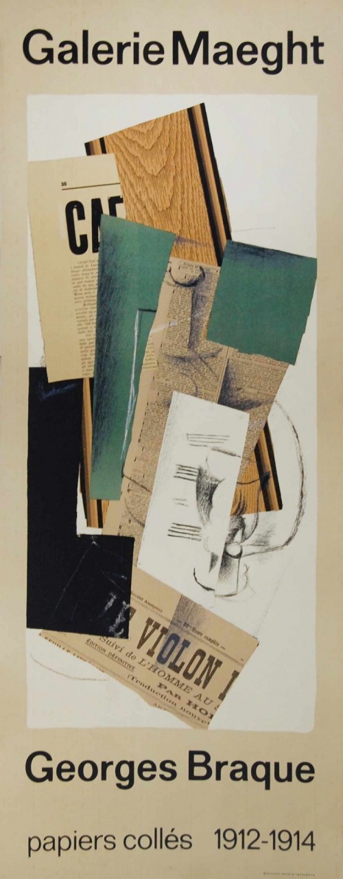 PAPIERS COLLES - BRAQUE Georges (D'après) (1882 - 1963) - Lithographie