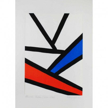 CALDER Alexander composition bleu rouge noir