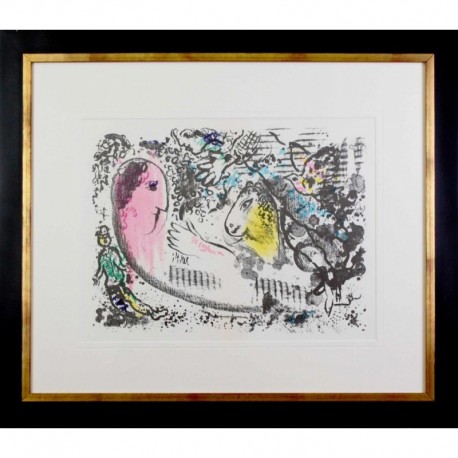 CHAGALL Marc personnage suivi par formes