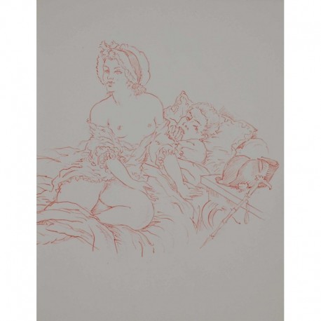 CHIMOT Edouard couple au lit