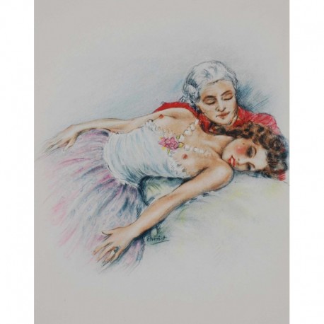 CHIMOT Edouard femme malade et homme