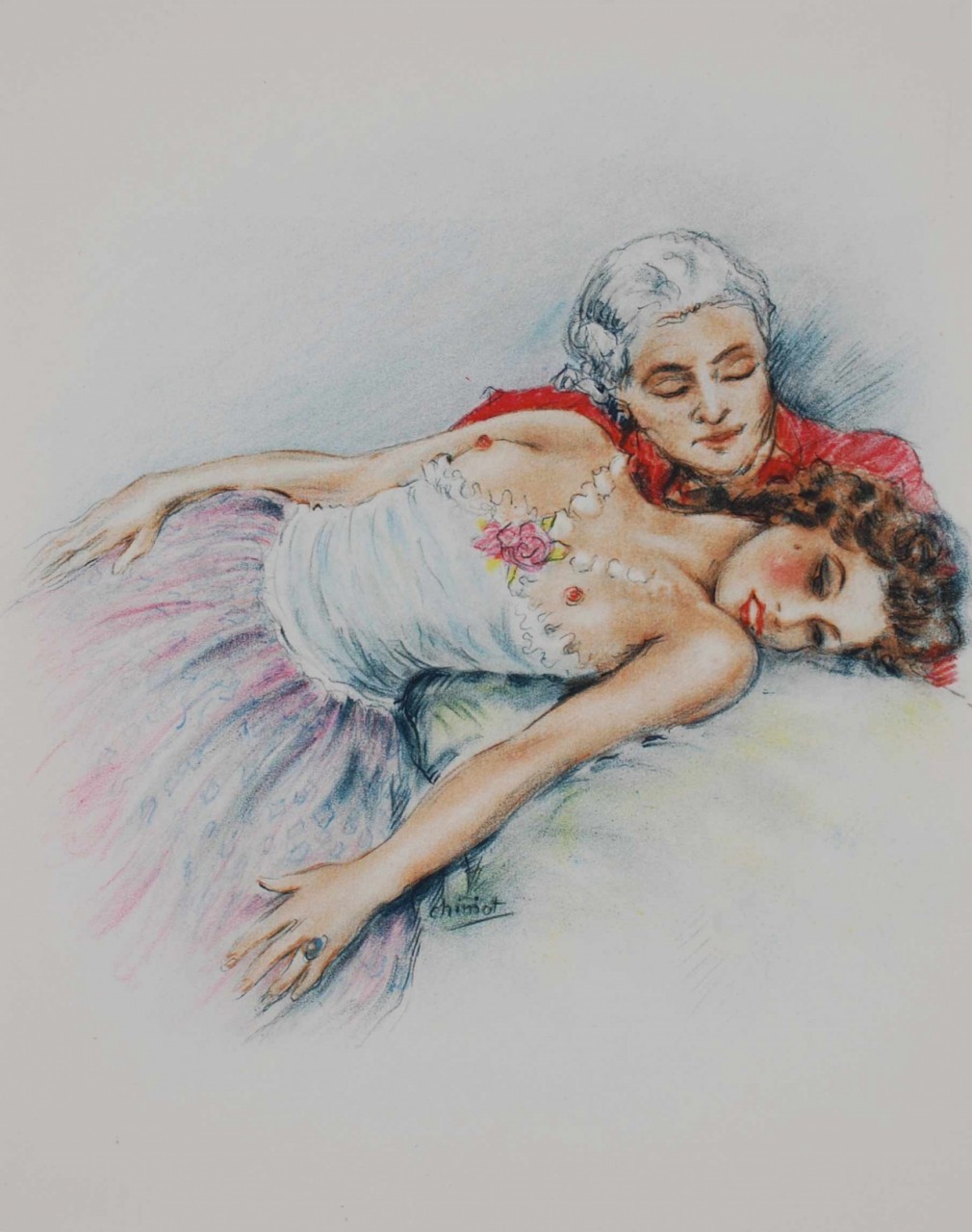 CHIMOT Edouard femme malade et homme