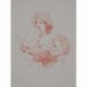 CHIMOT Edouard femme écrivant seins nus