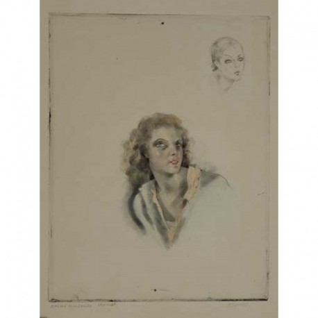 CHIMOT Edouard deux portraits femmes