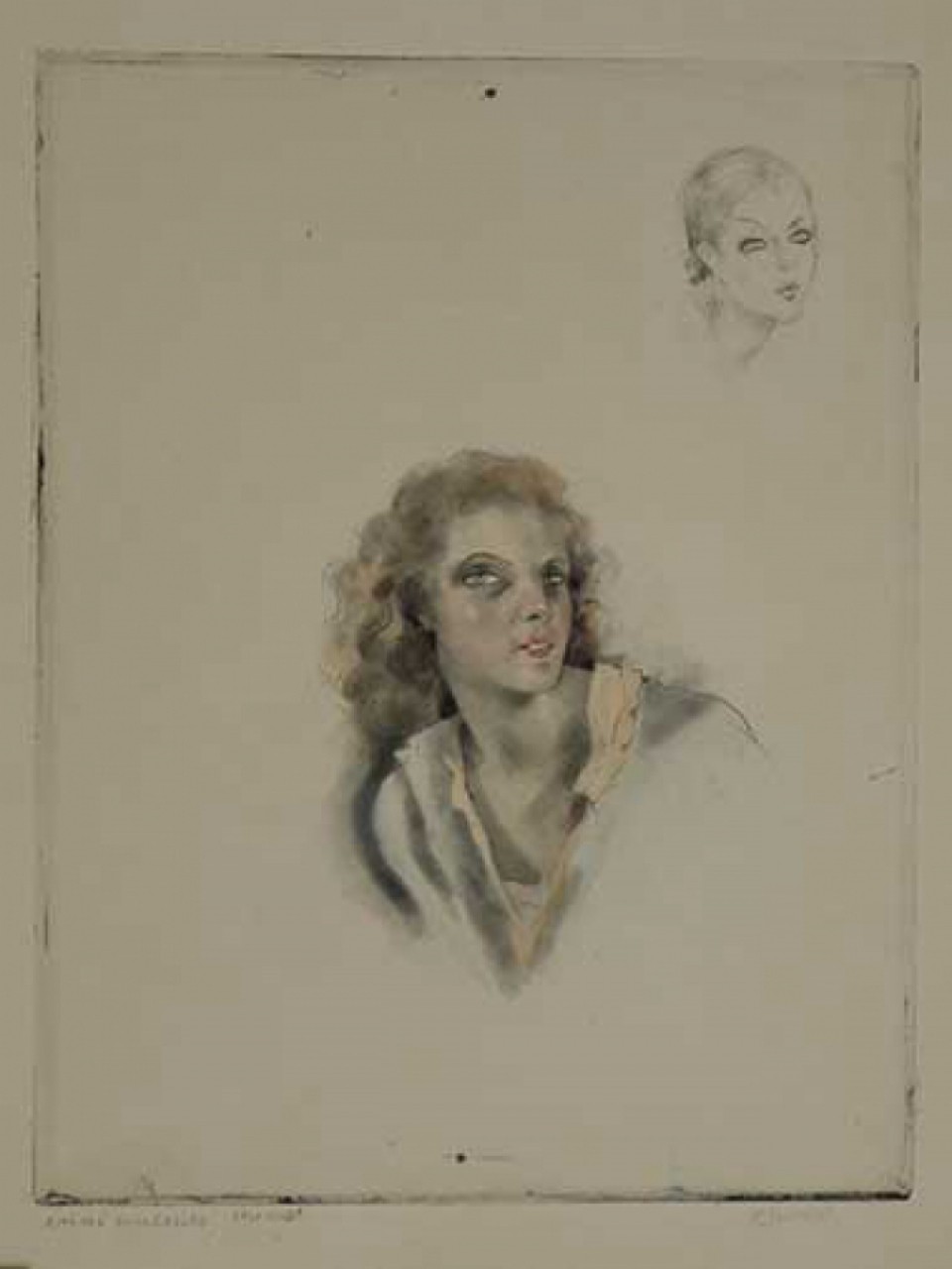 CHIMOT Edouard deux portraits femmes