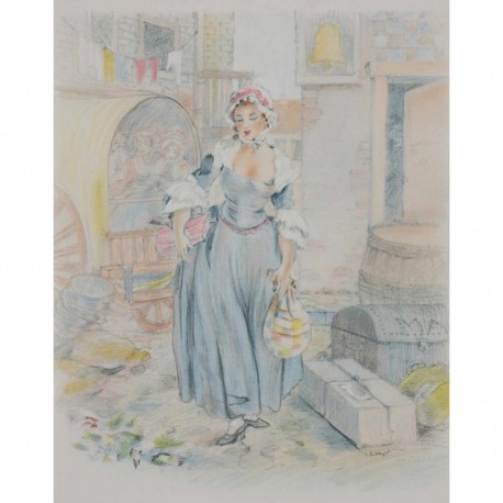 CHIMOT Edouard femme pannier